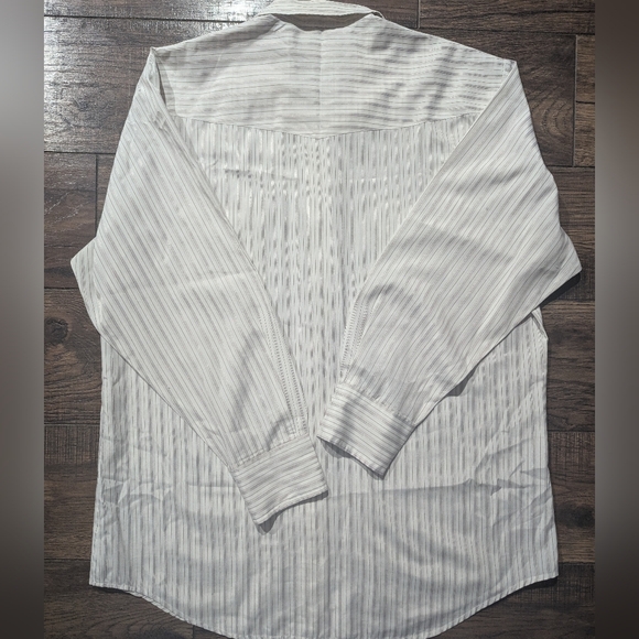 Roper Shirt Mens XXL Regular White Western Button Up Pearl Snap Striped Print - Picture 12 of 14
